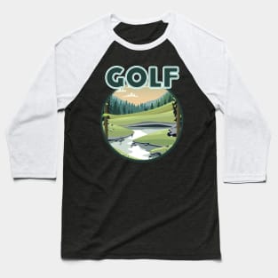 Golf retro Sports logo Baseball T-Shirt